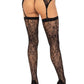 Rachel Thigh High Cross Garter Os Blk