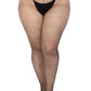 Spandex Micro Net Tights 1x-2x Blk