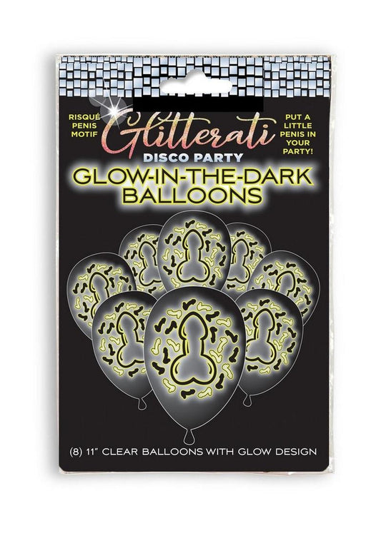 Glitterati Penis Glow Balloons 8pk