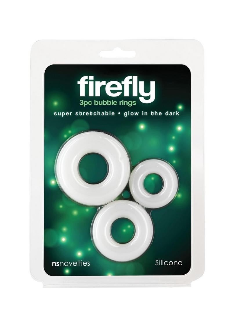 Firefly Bubble Rings 3pc Set White