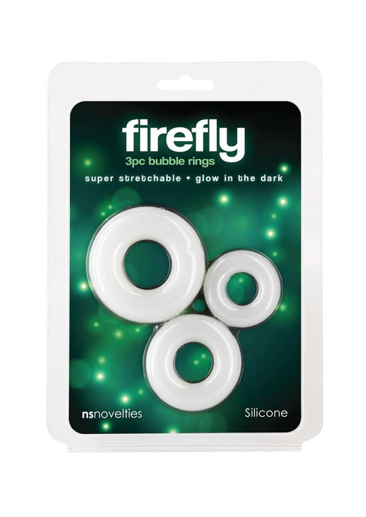 Firefly Bubble Rings 3pc Set White
