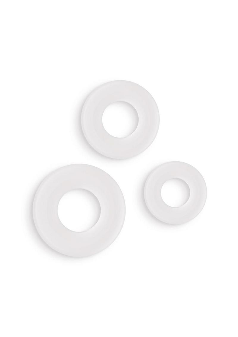 Firefly Bubble Rings 3pc Set White