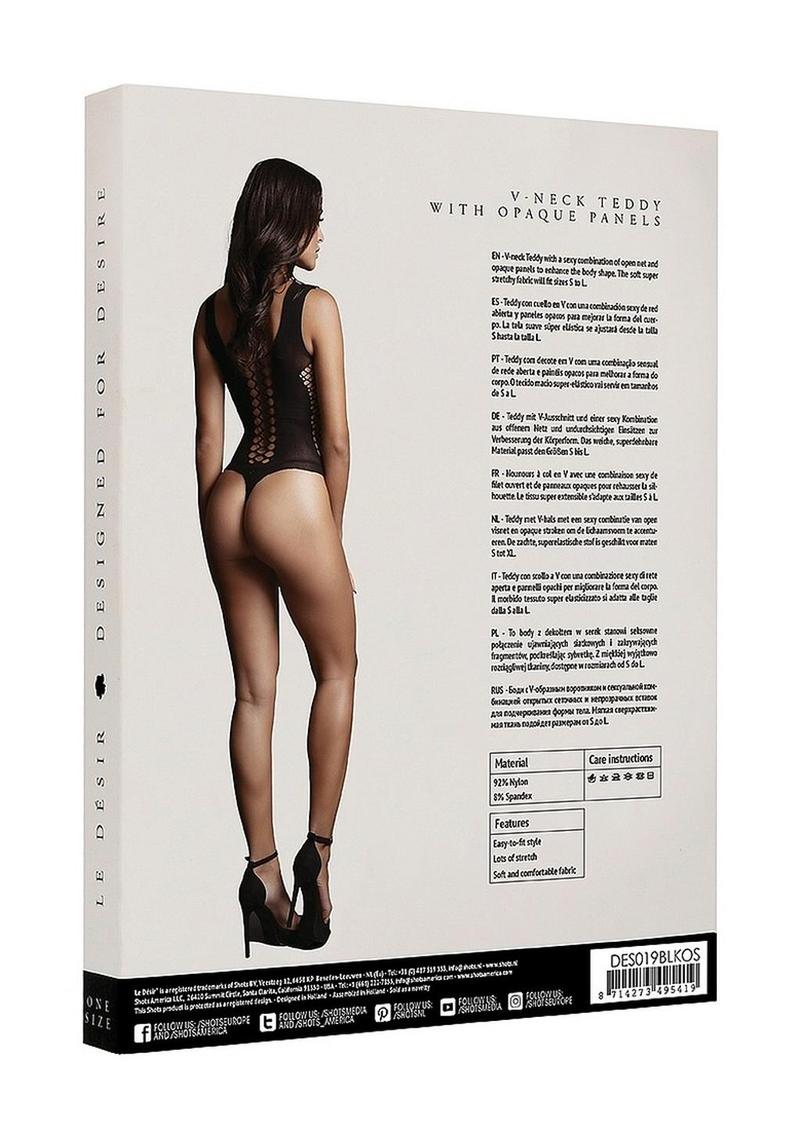 Fishnet V-Neck Teddy