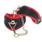 Ouch Milan Coll Leg Cuffs Blk/red