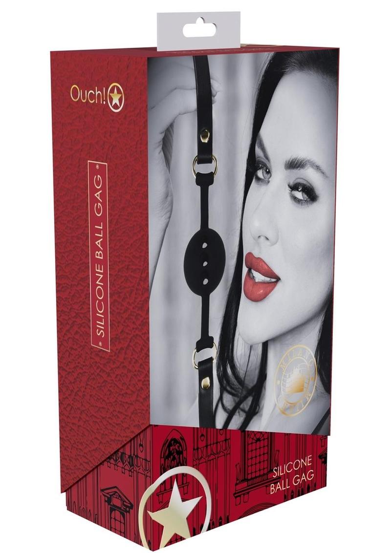 Ouch Milan Coll Ball Gag Blk/red