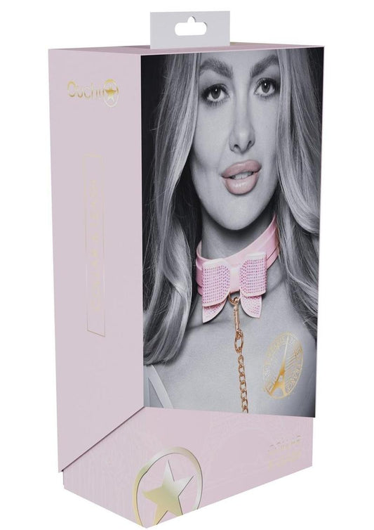 Paris pink collar and leash