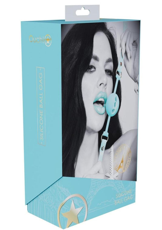 Paris blue silicone ball gag