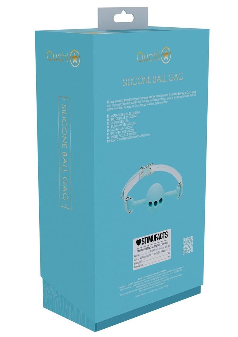 Paris blue silicone ball gag