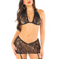 3 pc Rhinestone Lace
