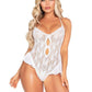 Floral Halter Teddy Flutter White
