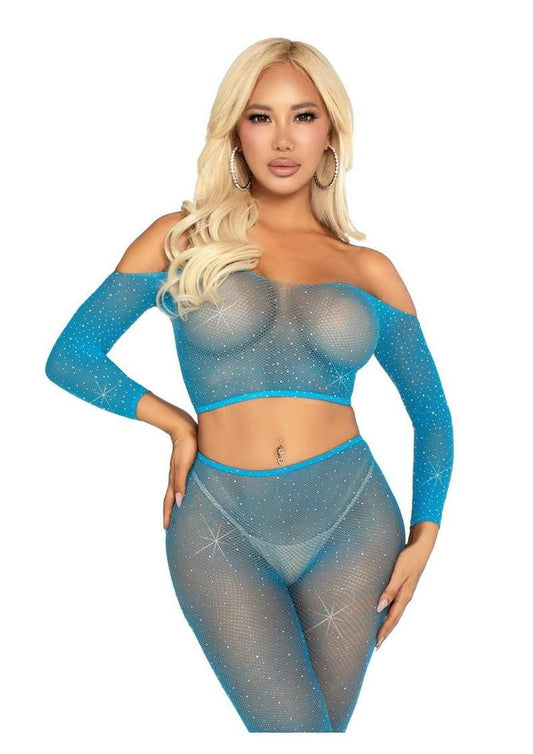 Rhinestone nd Fishnet Top and Tights