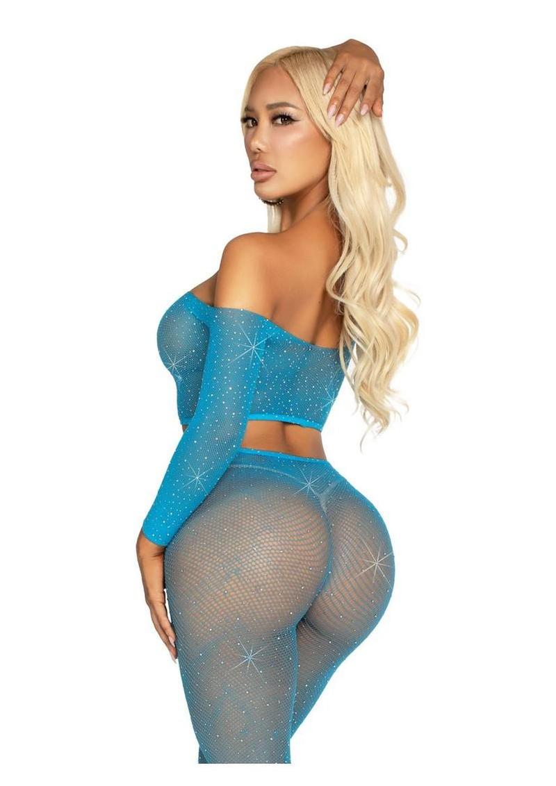 Rhinestone nd Fishnet Top and Tights