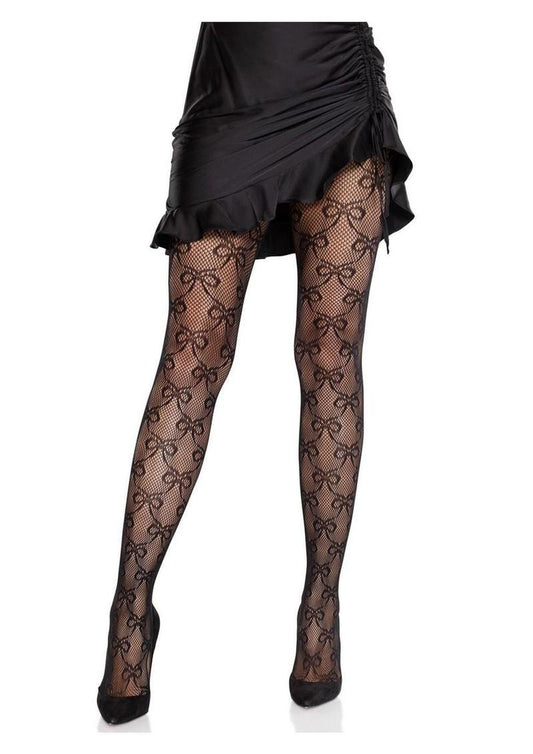 Bow Net Tights
