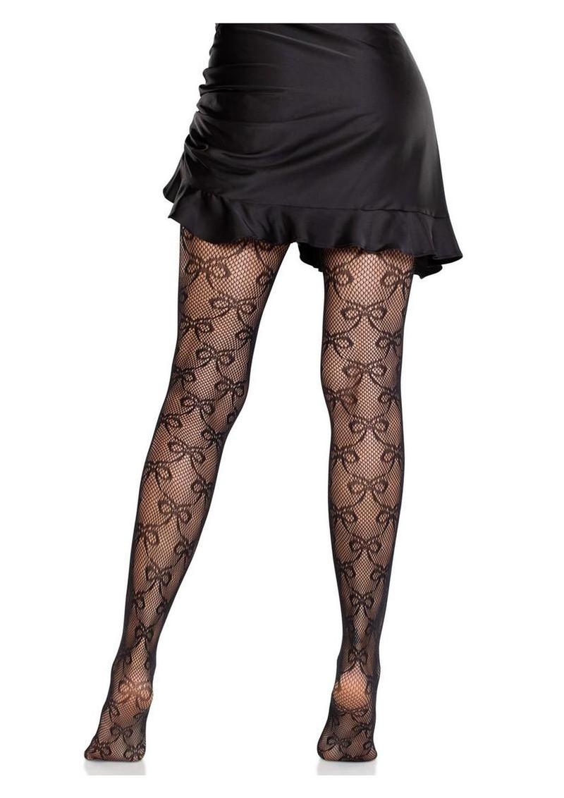 Bow Net Tights