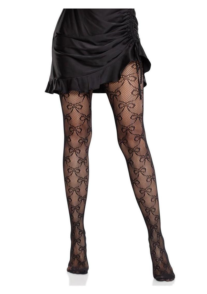 Bow Net Tights